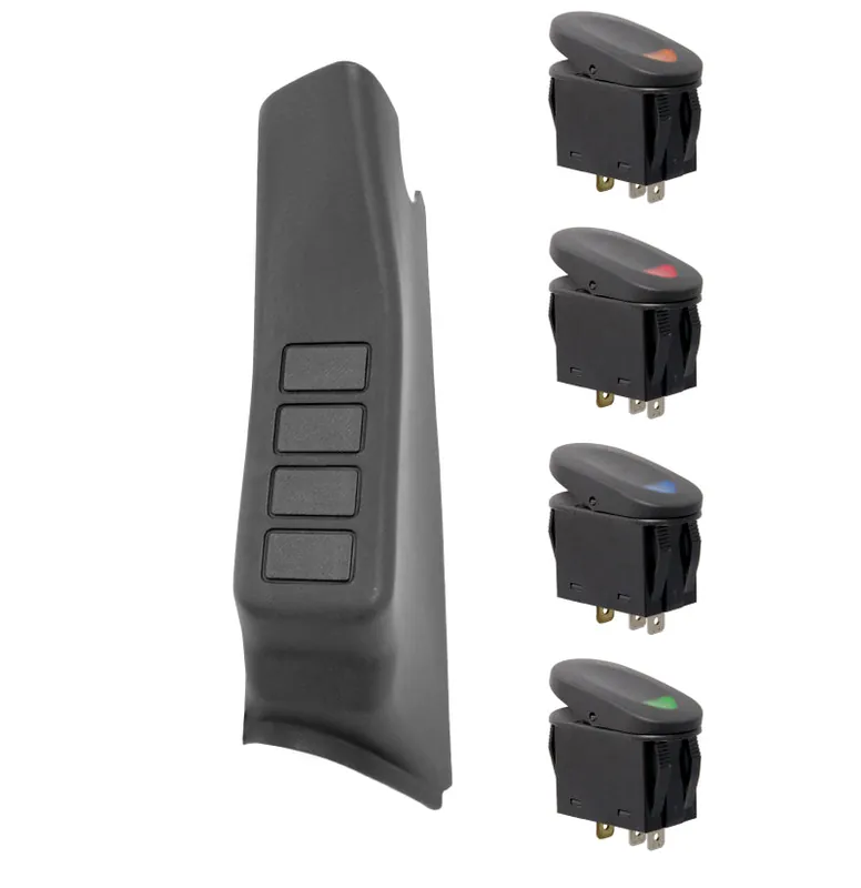 Buy Online Rugged Ridge A-Pillar Switch Pod Kit Black LHD 07-10 (JK)