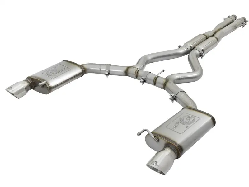 aFe MACHForce XP 3in Sport Tone Cat-Back Exhausts w/ Polished Tips 15-17 Ford Mustang V6/V8 Time-Limited