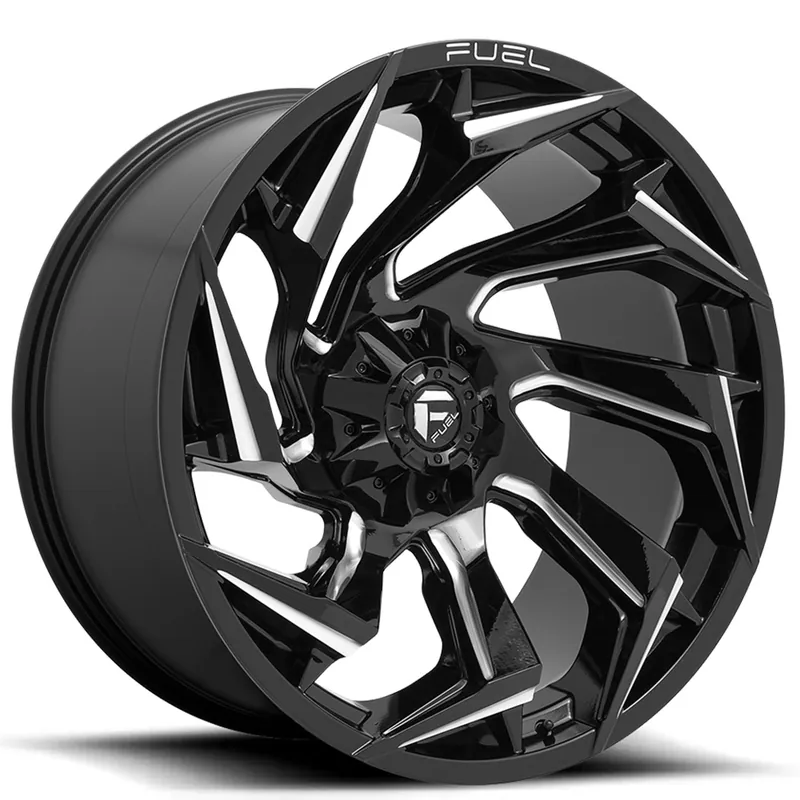 Next Day Delivery 17" Fuel Wheels D753 Reaction Gloss Black Milled Crossover Rims
