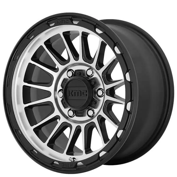 Cheap 17" KMC Wheels KM542 Impact Satin Black Machined Crossover Rims