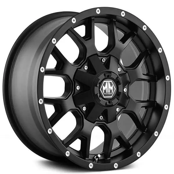 Limited Time 17" Mayhem Wheels 8015 Warrior Matte Black Crossover Rims