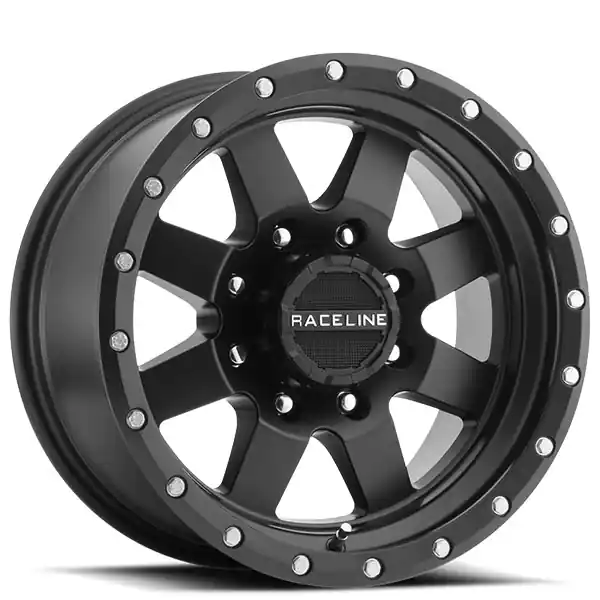 New Arrival 17" Raceline Wheels 935B Defender Satin Black Crossover Rims