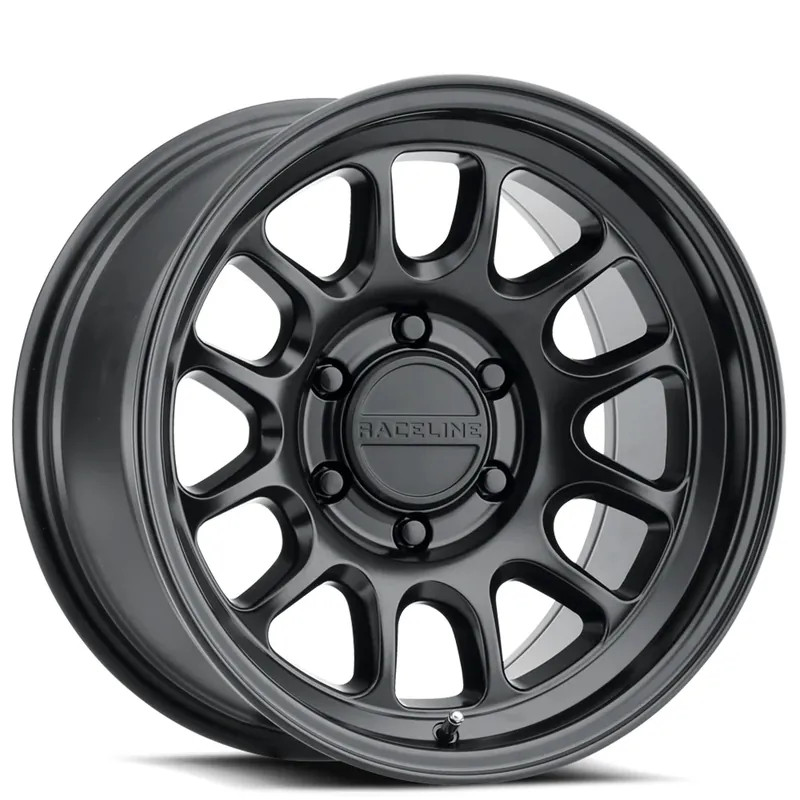 Affordable 17" Raceline Wheels 958B Rogue Satin Black Crossover Rims
