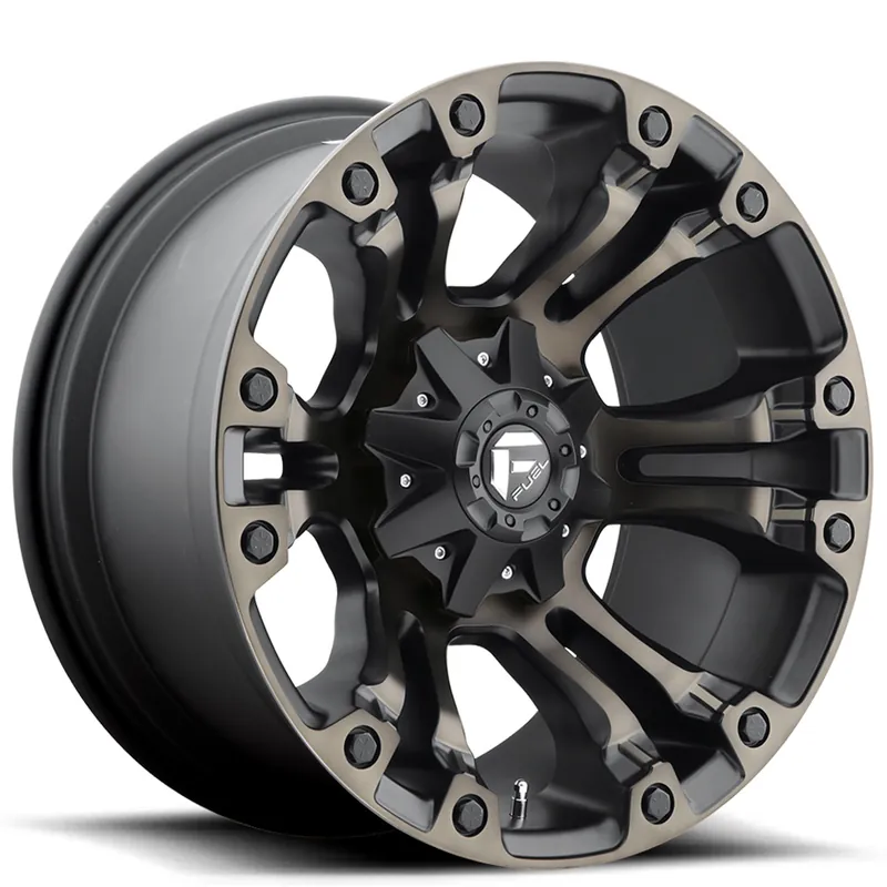 Money Back Guarantee 18" Fuel Wheels D569 Vapor Black Machined with Dark Tint Crossover Rims