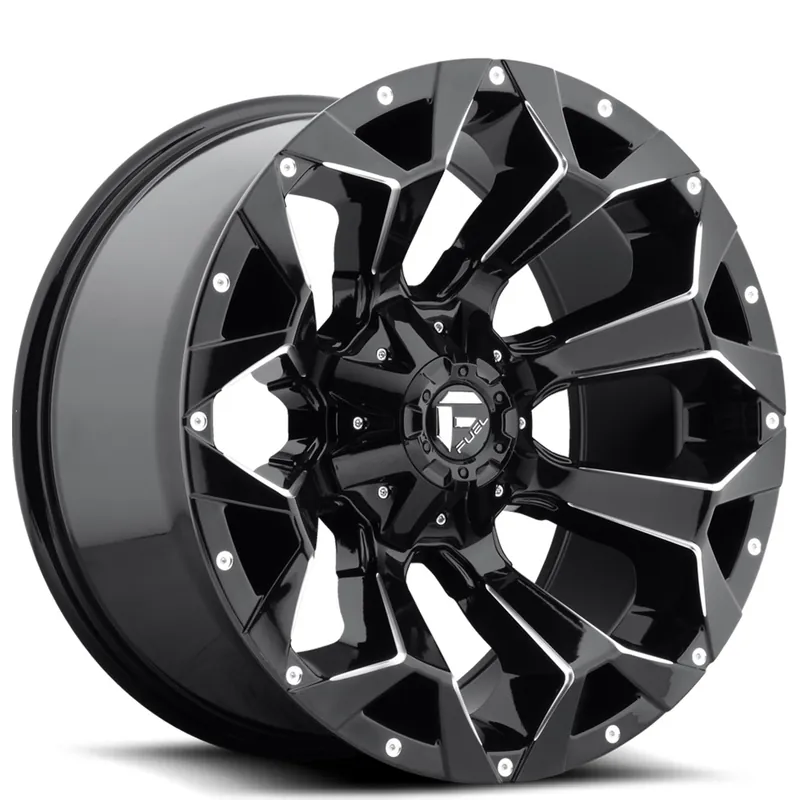18" Fuel Wheels D576 Assault Gloss Black Milled Crossover Rims While Supplies Last
