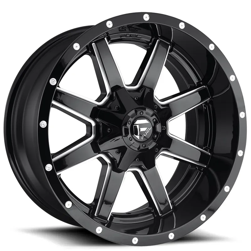 Markdown 18" Fuel Wheels D610 Maverick Gloss Black Milled Crossover Rims