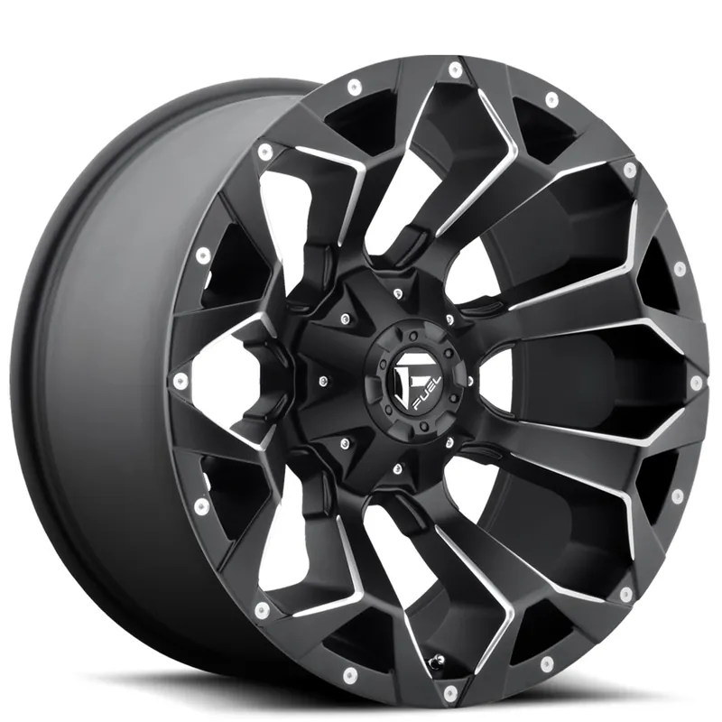 22" Fuel Wheels D546 Assault Black Milled Crossover Rims Same Day Shipping