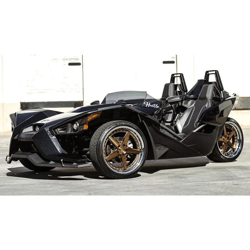 20" Rennen Wheels CSL 7 Bronze with Chrome Lip Polaris Slingshot / 3-Wheeler Rims Next Day Delivery