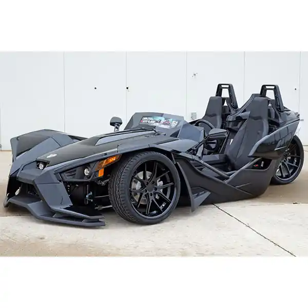 20" Ferrada Wheels FR2 Matte Black with Gloss Black Lip Polaris Slingshot / 3-Wheeler Rims Limited Edition