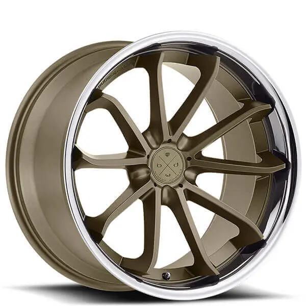 20/22" Blaque Diamond Wheels BD-23 Matte Bronze with Chrome SS Lip Polaris Slingshot / 3-Wheeler Rims Shop Now