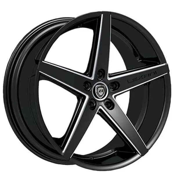 Holiday Sale 20/22" Lexani Wheels R-Four Black with CNC Accents Polaris Slingshot / 3-Wheeler Rims
