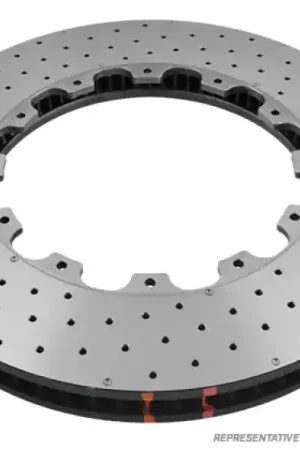 DBA 2020+ Chevrolet Corvette C8 Z51 Rear 5000 Series Cross Drilled Rotor w/NAS Nuts Premium