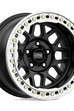 Exclusive Offer KMC KM235 GRENADE CRAWL BEADLOCK 8X165.1 18X9 -24 SATIN BLACK