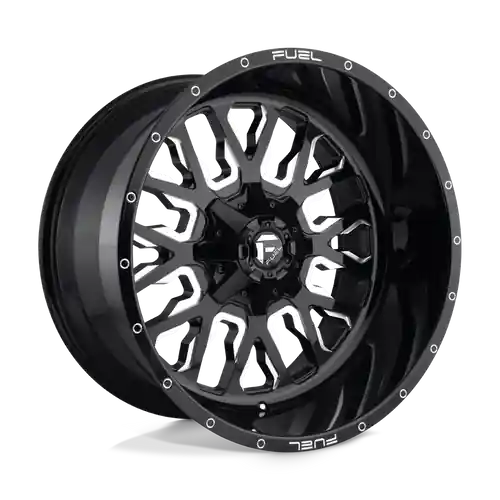Fuel 1PC D611 STROKE 8X165.1 18X9 +1 GLOSS BLACK MILLED Exclusive