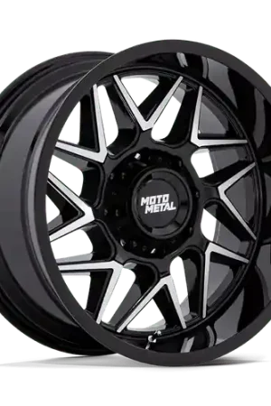 Moto Metal MO812 TURBINE 8X180 20x10 -18 GLOSS BLACK W/ MACHINED FACE New Release