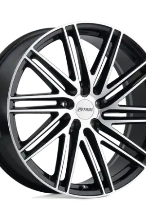 Bulk Order Petrol P1C 5X120 19X8 +35 GLOSS BLACK W/ MACHINED FACE