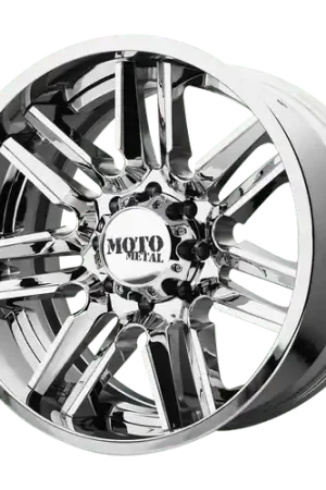 Cheap Moto Metal MO202 6X135 22X10 -18 CHROME CENTER GLOSS BLACK MILLED LIP