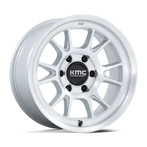 KMC KM729 RANGE 6X114.3 17x8.5 +0 GLOSS SILVER WITH MACHINED FACE Bargain