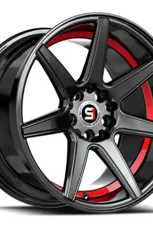 Hot Picks Spec-1 SP-73 5x105/5x114.3 17x7.5 +42 Gloss Black & Red Undercut