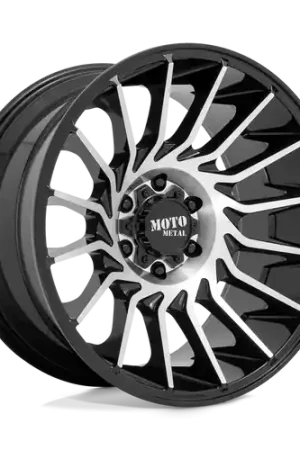 Moto Metal MO807 6X135 22X12 -44 GLOSS BLACK MACHINED Clearance
