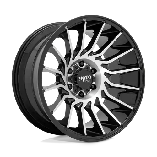 Moto Metal MO807 6X135 22X12 -44 GLOSS BLACK MACHINED Clearance