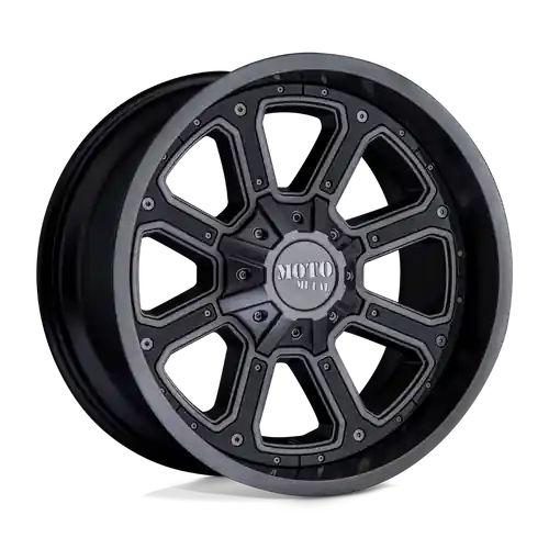 Free Returns Moto Metal MO984 SHIFT BLANK 20X12 -44 MATTE GRAY GLOSS BLACK INSERTS