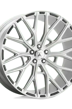 Price Cut Asanti Black ABL-21 LEO 5X114.3 22X9 +32 BRUSHED SILVER
