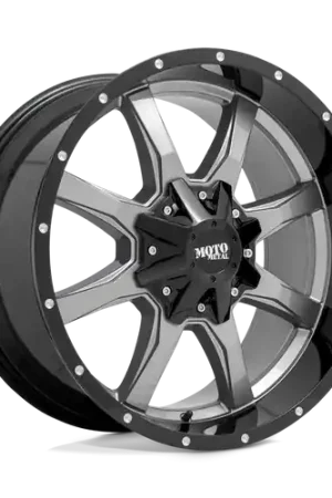 Weekend Sale Moto Metal MO970 5X139.7/5X150 18X9 +18 GLOSS GRAY CENTER GLOSS BLACK LIP