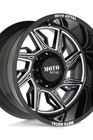 Instant Buy Moto Metal MO997 HURRICANE 8X170 22X12 -44 GLOSS BLACK MILLED - RIGHT DIRECTIONAL