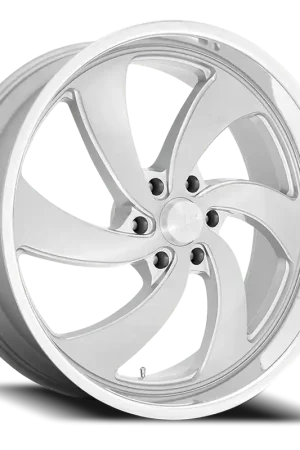 Us Mags U134 Desperado Wheel - 24x9 6x135 Milled Silver Brushed Face w/ Diamond Cut Lip 25mm - MINIMUM PURCHASE OF 4 WHEELS - FREE T-SHIRT INCLUDED! Best Seller