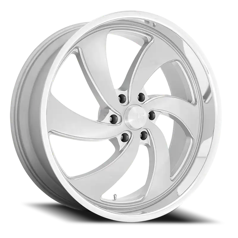 Us Mags U134 Desperado Wheel - 24x9 6x135 Milled Silver Brushed Face w/ Diamond Cut Lip 25mm - MINIMUM PURCHASE OF 4 WHEELS - FREE T-SHIRT INCLUDED! Best Seller