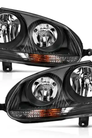 Place Order ANZO 2006-2009 Volkswagen Us Rabbit Crystal Headlight Black (Halogen Only)