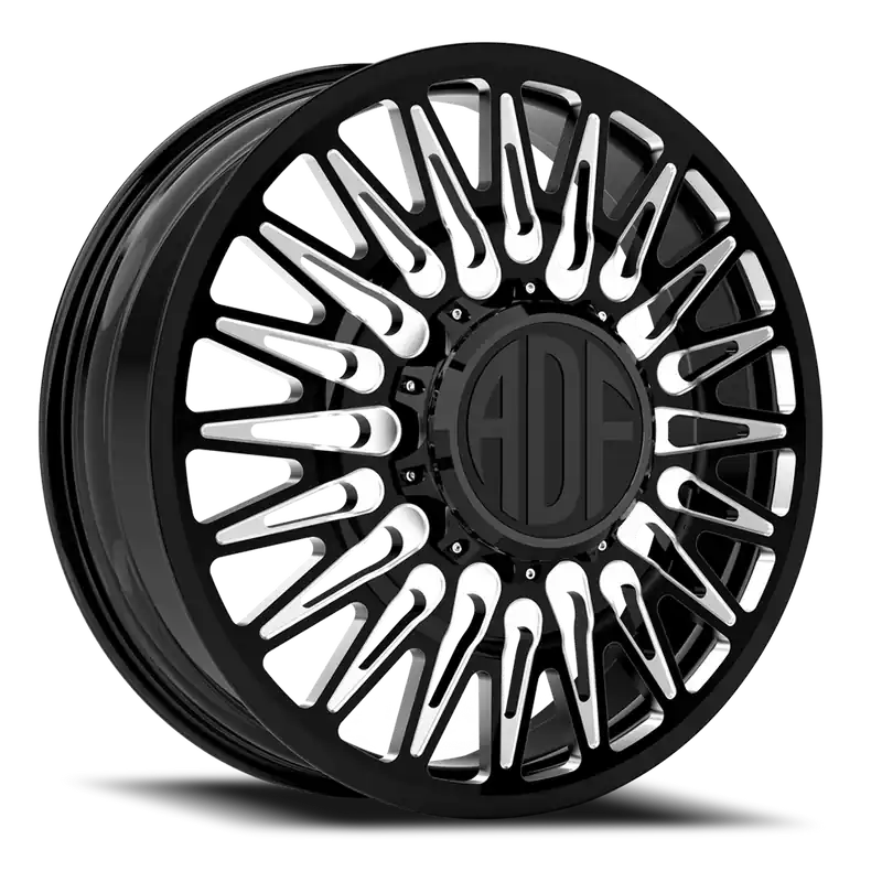 No Minimum Order Adf Bobtail Dually Wheel - 26x8.25 8x165.1 Gloss Black/Machined 132mm - MINIMUM PURCHASE OF 4 - FREE T-SHIRT INCLUDED!