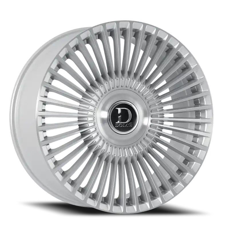 Hot Deal Dolce Luxury Trento Wheel 22x10.5 5x112 & 5x115 Gloss Sliver With Brushed Face 25mm - FREE T-SHIRT INCLUDED!