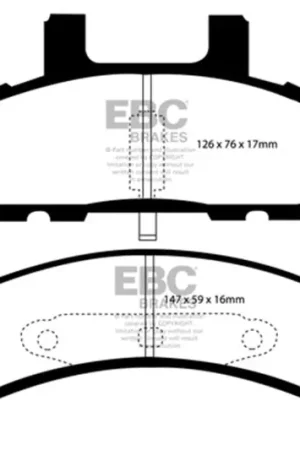 EBC 97-99 Cadillac Deville 4.6 (Rear Drums) Yellowstuff Front Brake Pads Shop Now