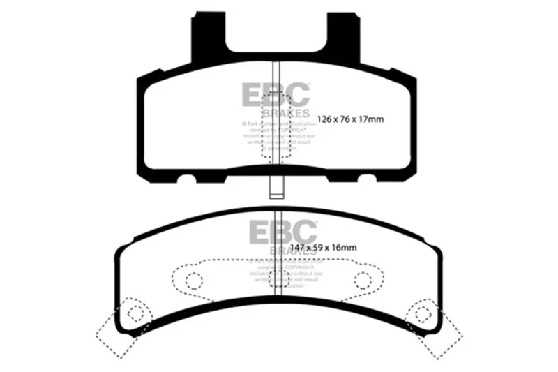 EBC 97-99 Cadillac Deville 4.6 (Rear Drums) Yellowstuff Front Brake Pads Shop Now