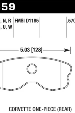 Same Day Shipping Hawk 10-12 Chevrolet Corvette Grand Sport / 06-12 Corvette Z06 Rear DTC-60 Race Brake Pads