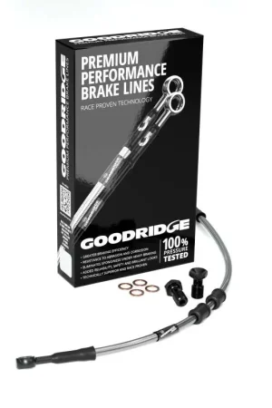 Goodridge 18-20 HD XL1200NS/XS (w/o ABS) +4in Clear Brake Line Kit w/Black Fittings Instant Buy