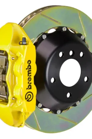 Holiday Sale Brembo 01-02 Viper RT-10 Rear GT BBK 4 Piston Cast 345x28 2pc Rotor Slotted Type1-Yellow