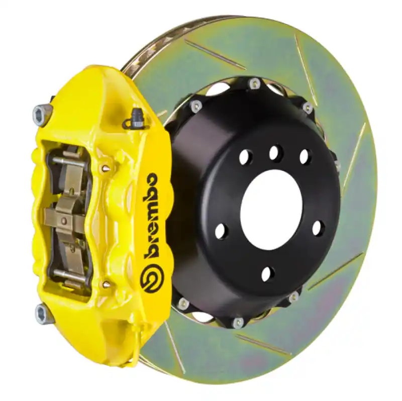 Holiday Sale Brembo 01-02 Viper RT-10 Rear GT BBK 4 Piston Cast 345x28 2pc Rotor Slotted Type1-Yellow