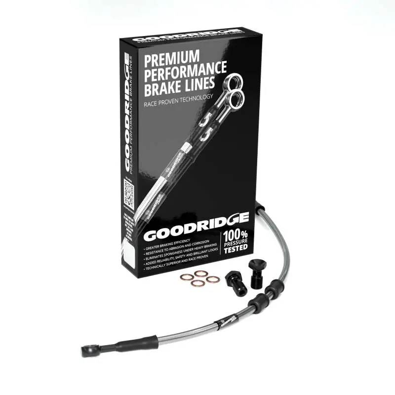 Goodridge 18-20 HD XL1200NS/XS (w/ABS) +10in Clear Brake Line Kit w/Stainless Steel Fittings Viral