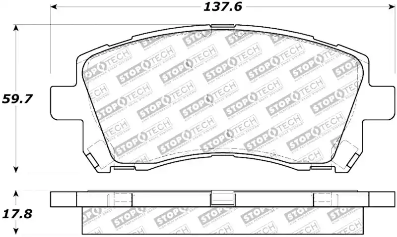 Money Back Guarantee StopTech Street Touring 02-03 WRX Front Brake Pads