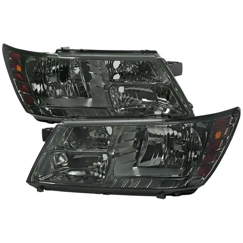 Authentic Spec-D Smoked Headlights w/ Chrome Housing SPE 2LH-JNY09G-GO