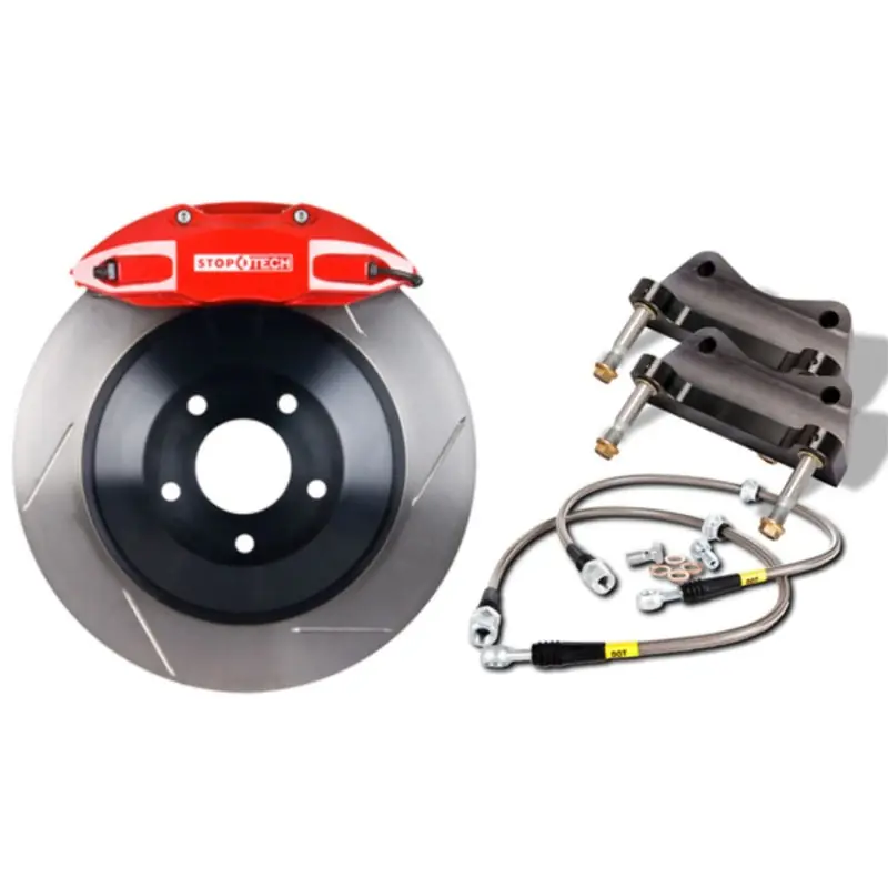 StopTech 09 Dodge Challenger R/T / 06-09 Charger SXT R/T Front Touring BBK w/ Black ST-60 Calipers Exclusive Offer