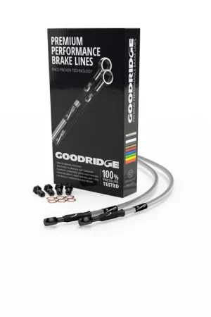 Goodridge 09-13 Harley-Davidson FLH/FLT (Excl FLTR) (w/ABS) Clear Front Brake Line w/Black Fitting Hot Deal