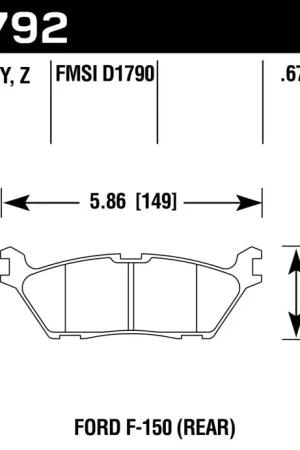 Hawk 15 Ford F-150 Super Duty Rear Brake Pads Buy Today