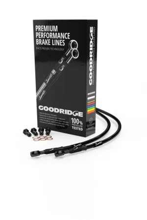 Modern Goodridge 11-15 Harley-Davidson FXST (w/ABS) Black Front Brake Line w/Black Fitting