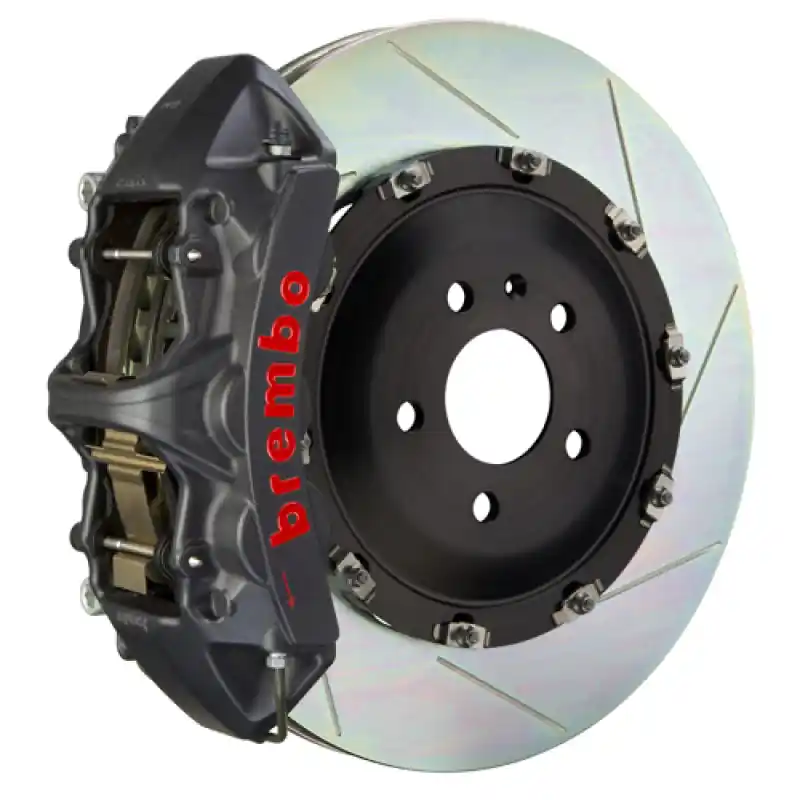 Brembo 15-16 Genesis Sedan 3.8/5.0 Exc AWD Fr GTS BBK 6Pis Cast 380x34 2pc Rtr Slot Type1-Black HA Top Pick
