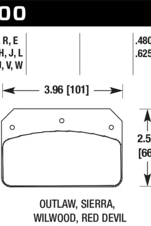 Hawk DTC-80 Wilwood DL/Outlaw/Sierra 12mm Race Brake Pads Exclusive