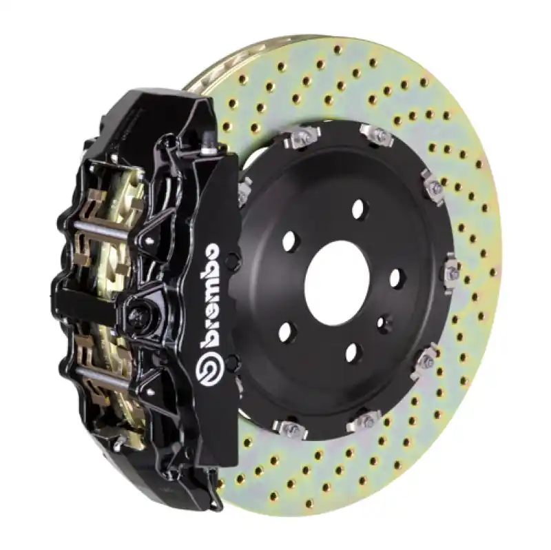 Luxury Brembo 00-02 CL500/03-05 S600/03-06 CL600 Fr GT BBK 8Pis Cast 380x34 2pc Rotor Drilled-Black